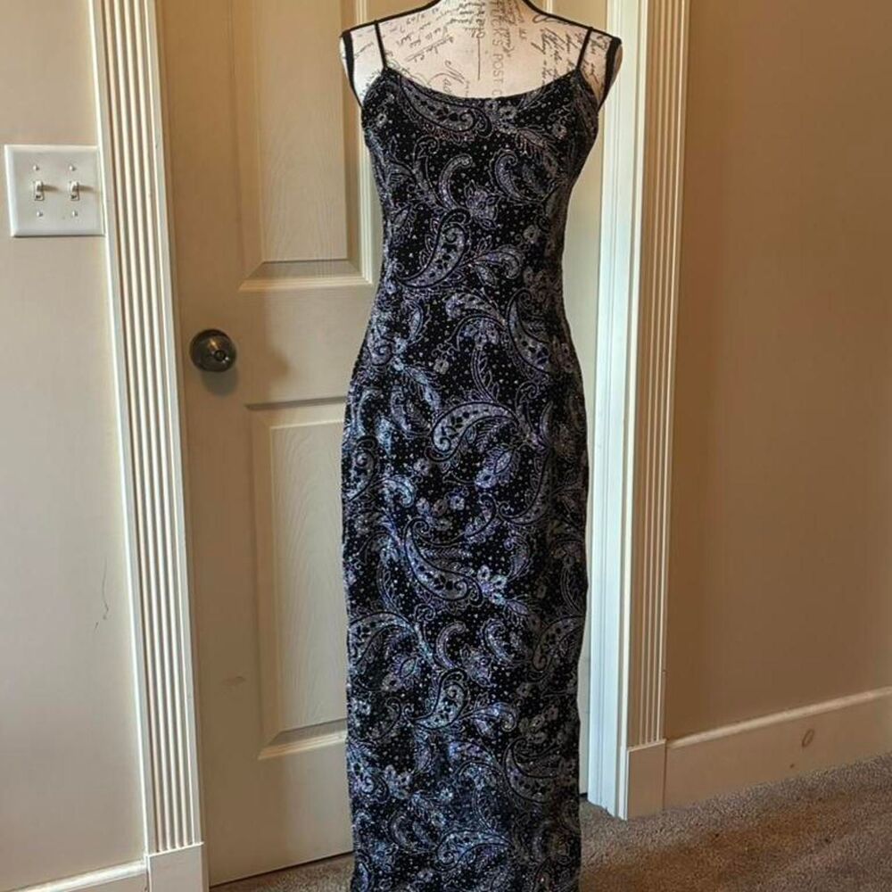 Unbranded Women's Black and Silver Dress